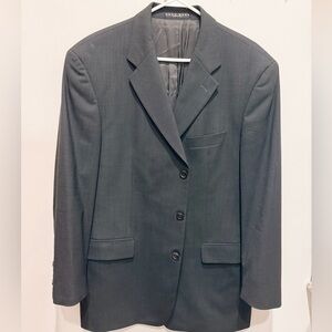 Hugo Boss Vintage Classic Gray Black Men's Virgin Wool Sports Coat Blazer Sz 44R